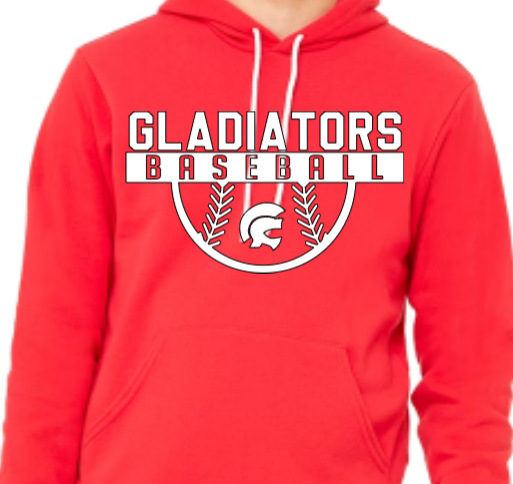 Red/Blue Sweatshirt Glad Baseball