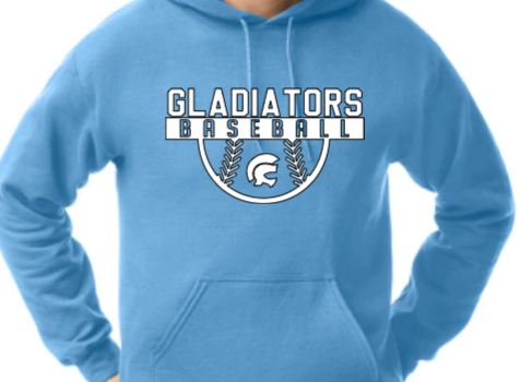 Red/Blue Sweatshirt Glad Baseball