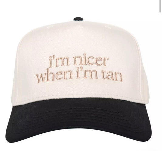 I’m nicer when I’m tan